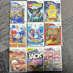 Nintendo Wii Game Collection - Mario Sonic Olympic Games and more!!
